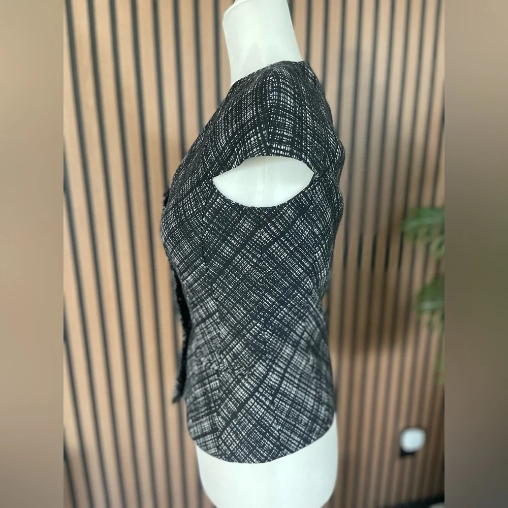 michael kors button up tweed top